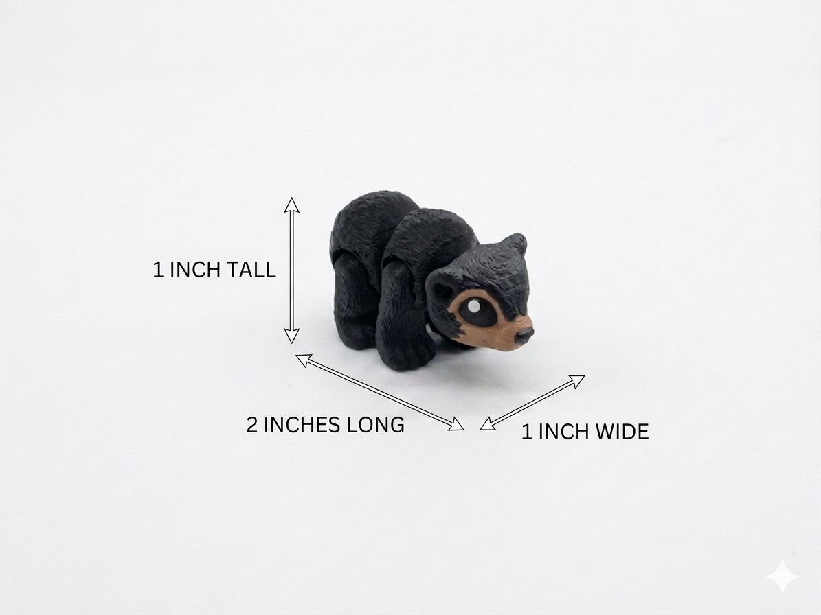 Articulated Black Bear Family