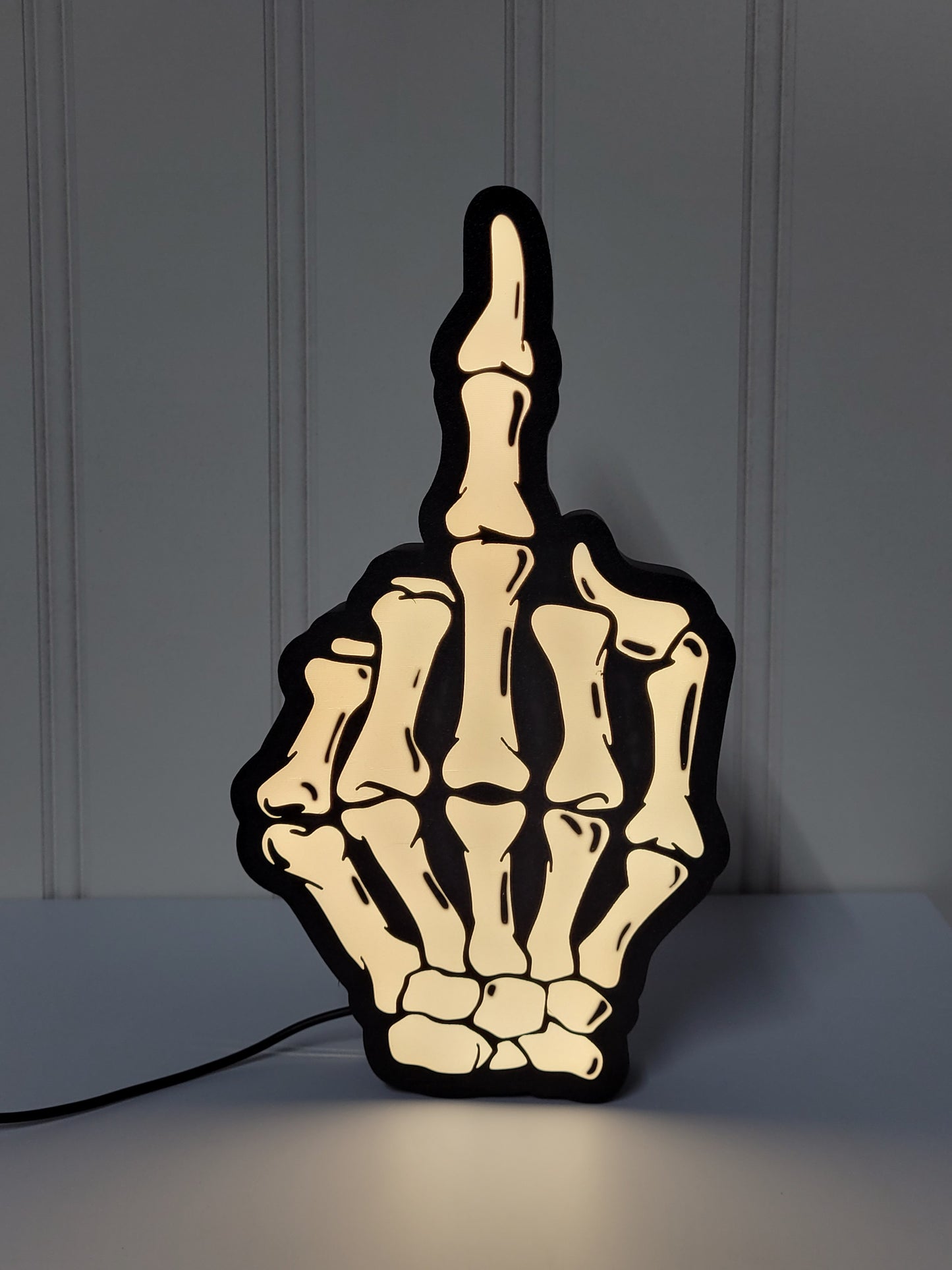 Skeleton Finger LED Lamp. Wall Mountable, USB Powered