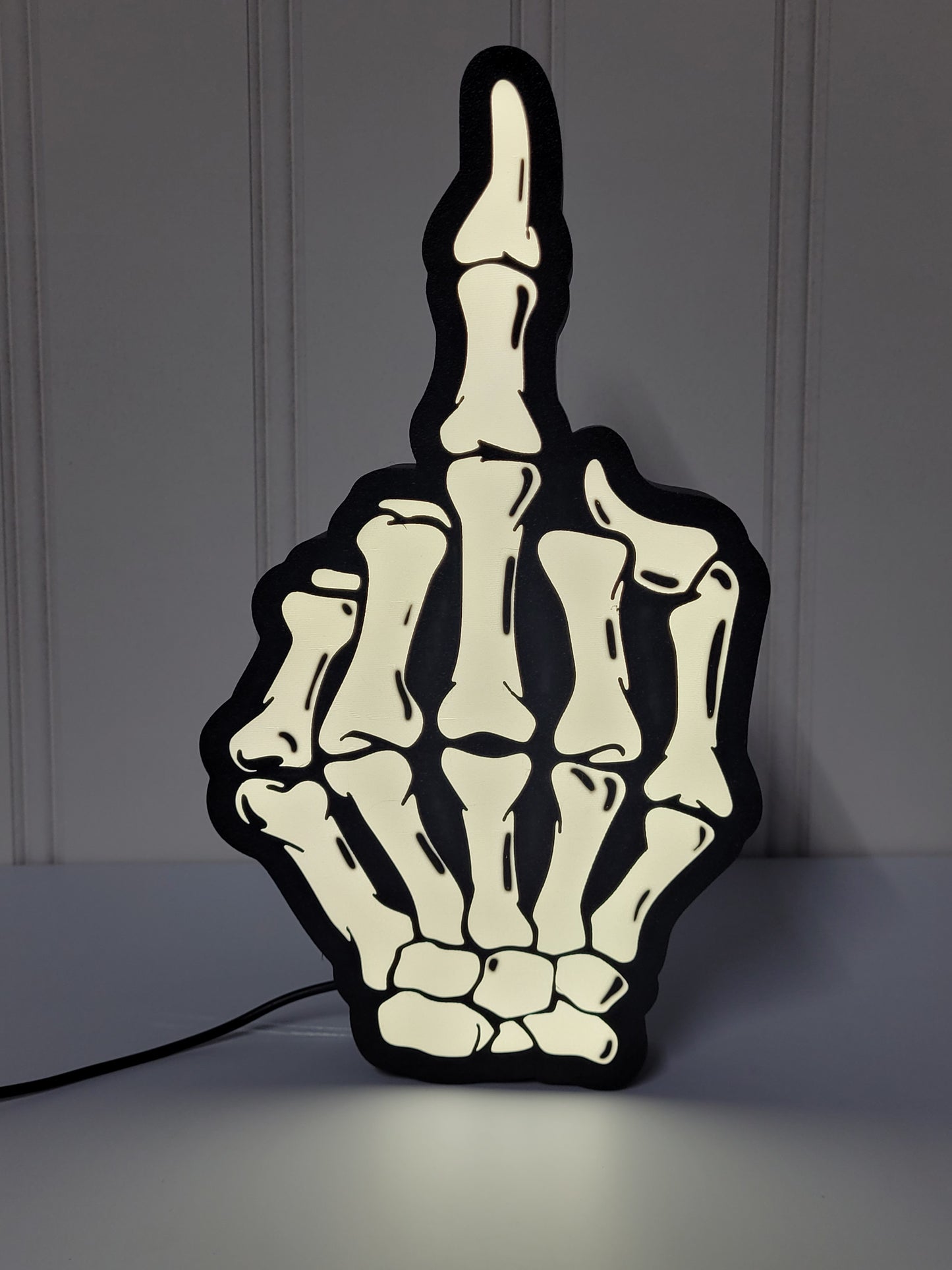 Skeleton Finger LED Lamp. Wall Mountable, USB Powered