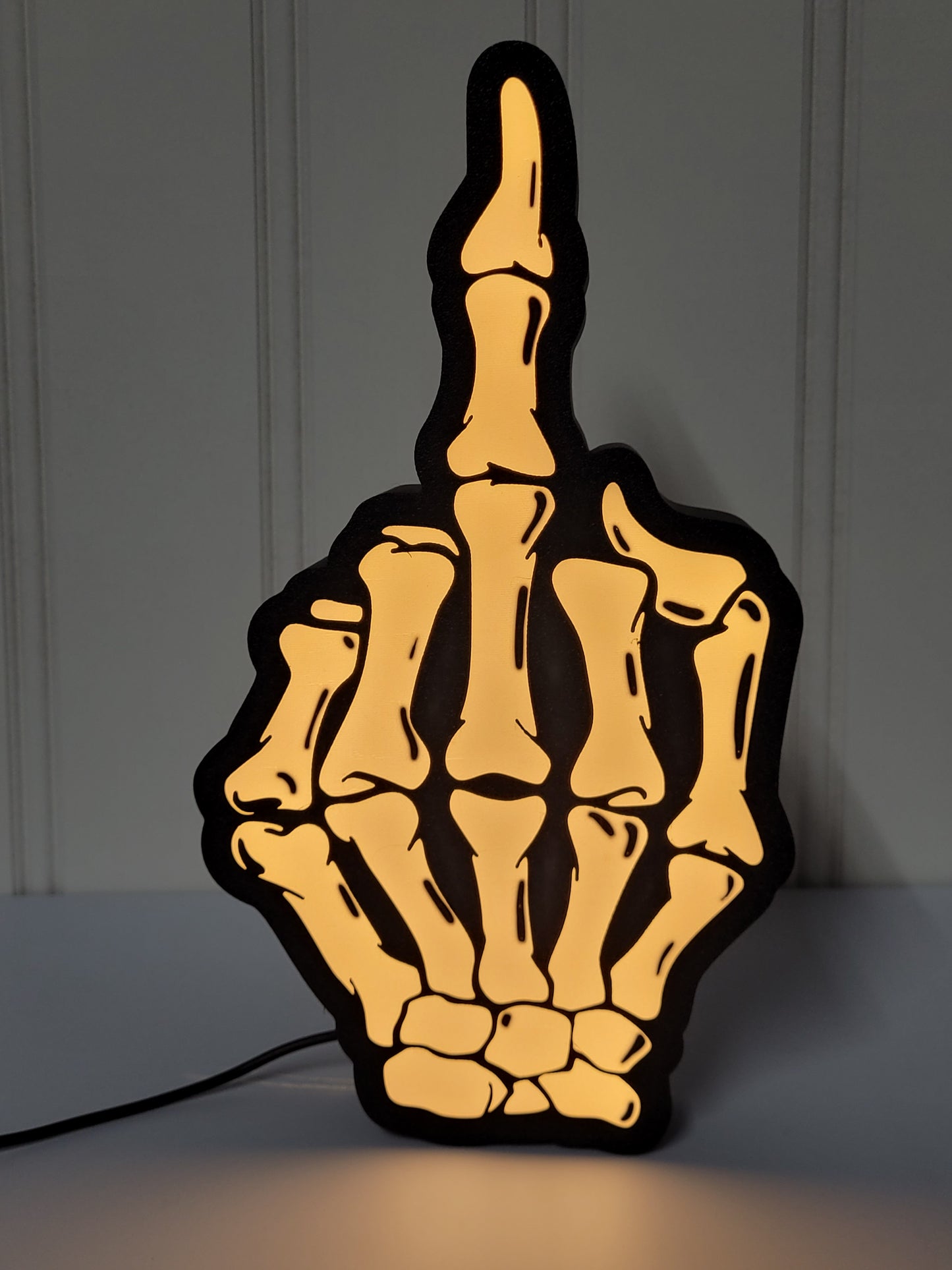 Skeleton Finger LED Lamp. Wall Mountable, USB Powered