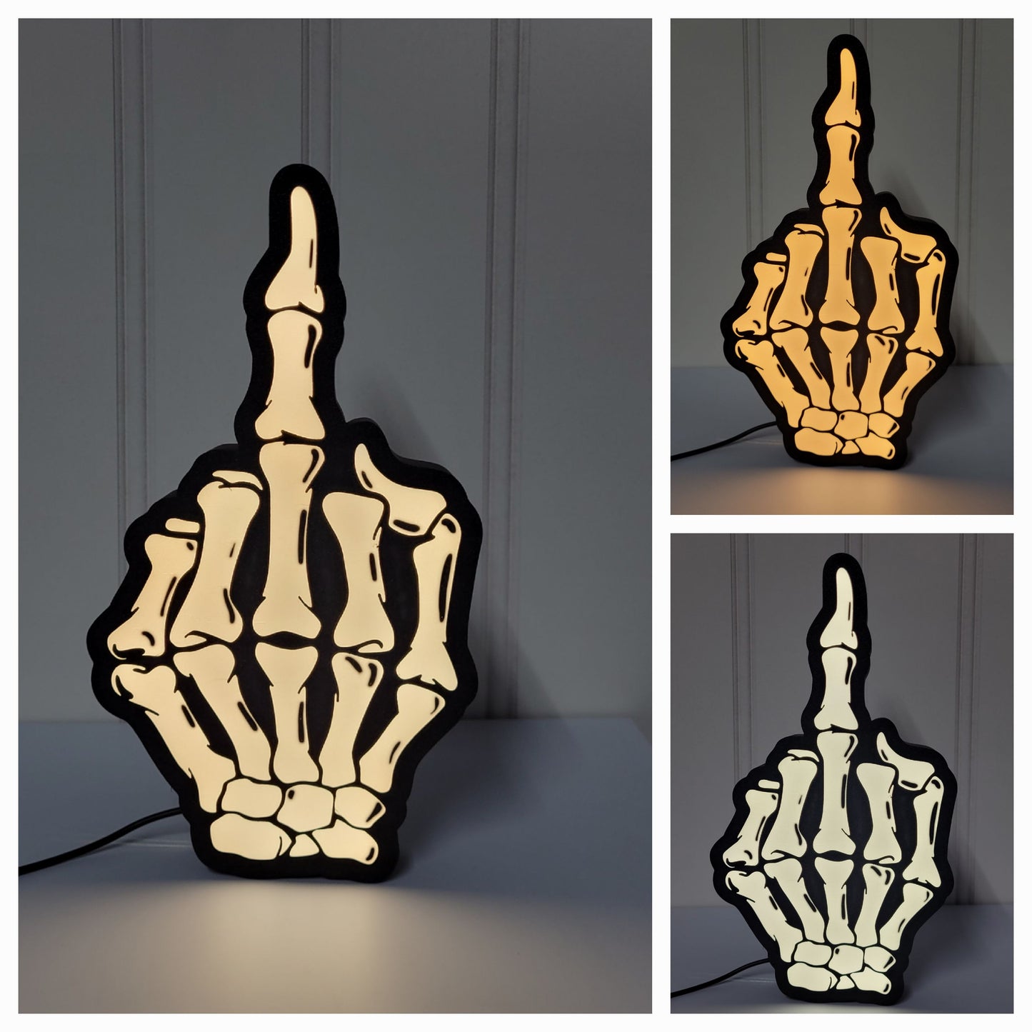 Skeleton Finger LED Lamp. Wall Mountable, USB Powered