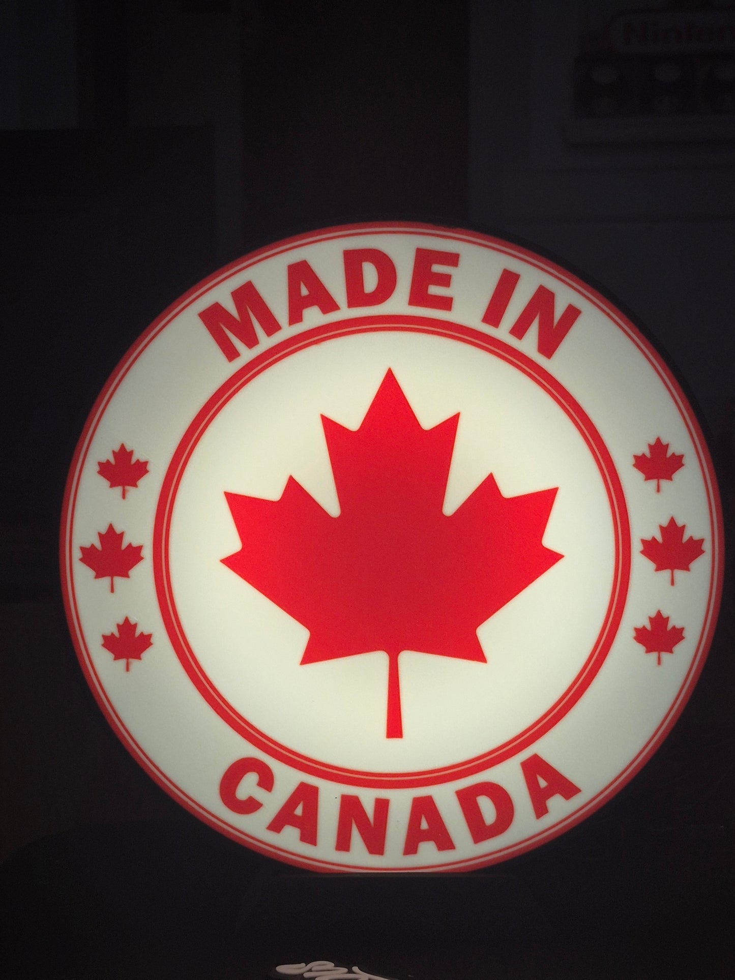 Made In Canada Round LED Lightbox.