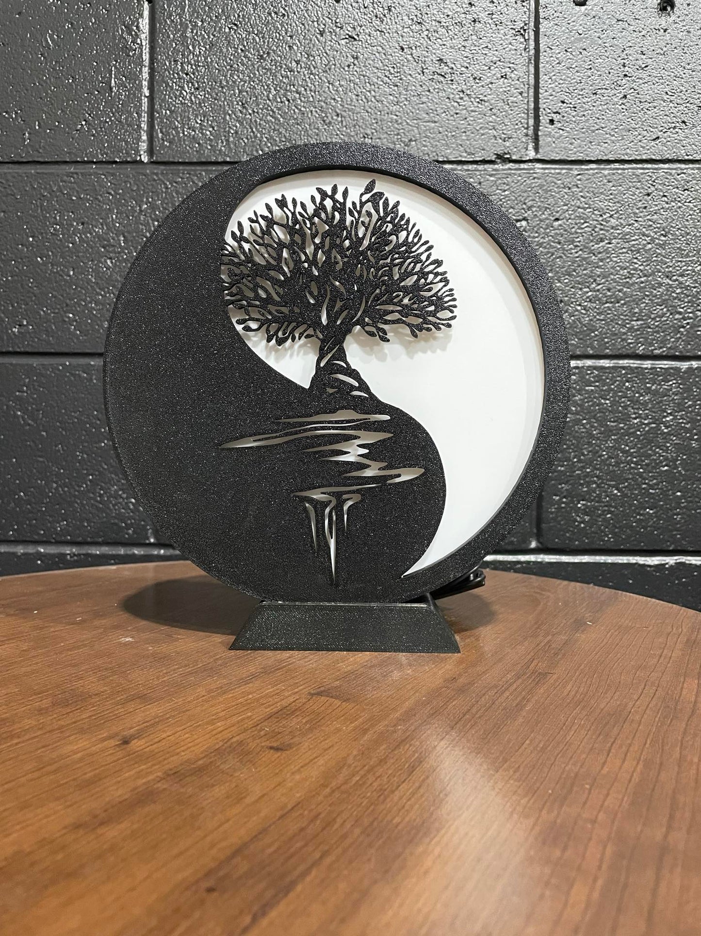 Yin Yang Balance Tree Wall Mountable,  USB powered includes base.