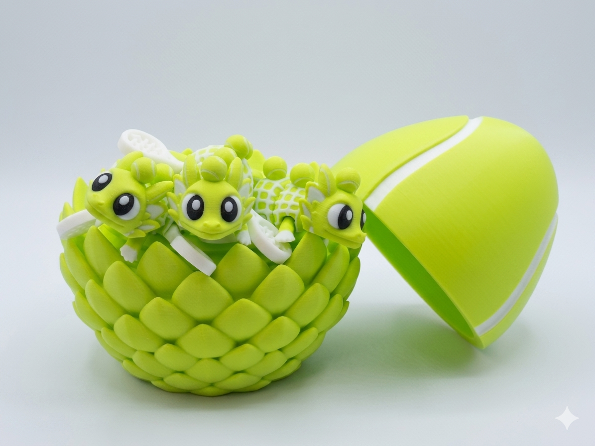 Tennis Egg and Hatchling