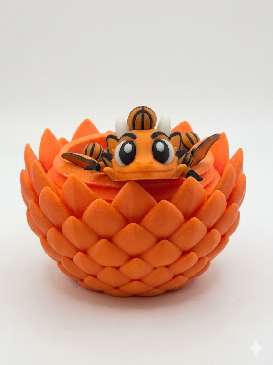 Basketball Dragon Hatchling and Egg