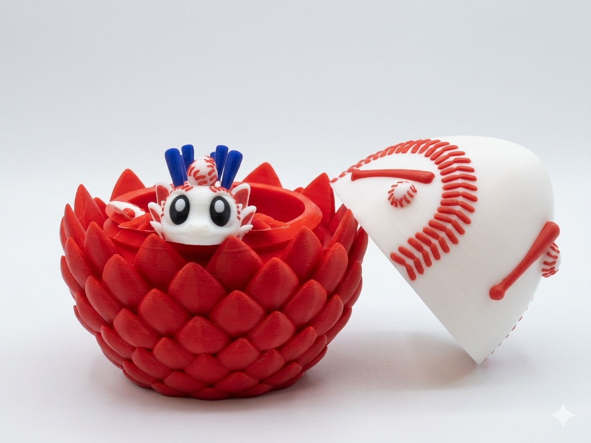 Baseball Dragon Hatchling and Egg