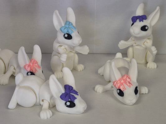 Bow Bunny articulated Bunny by Cinderwing 3D