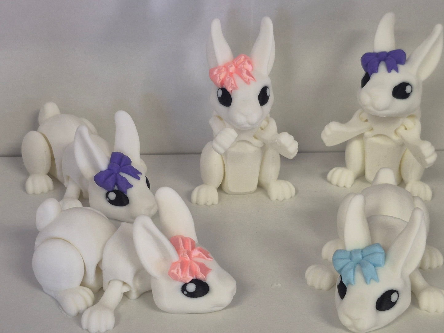 Bow Bunny articulated Bunny by Cinderwing 3D