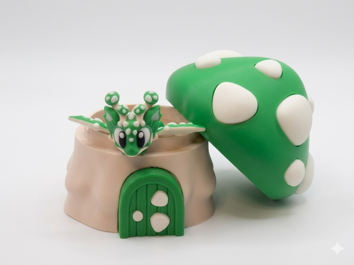 Baby Mushroom Dragon and House