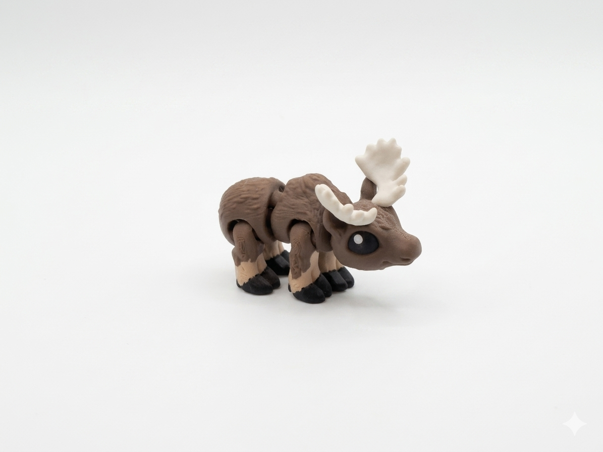 Majestic Articulated Moose Family