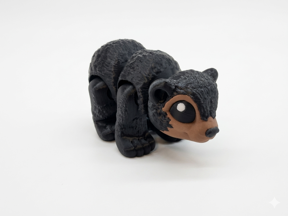 Articulated Black Bear Family