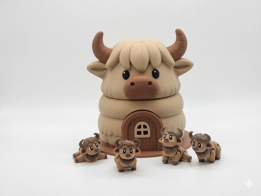 Highland Cow Hideaway with Mini Highland Cows