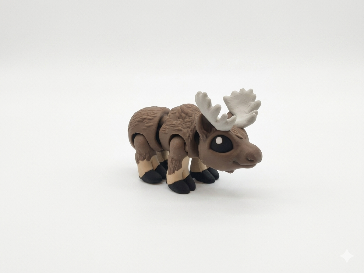 Majestic Articulated Moose Family