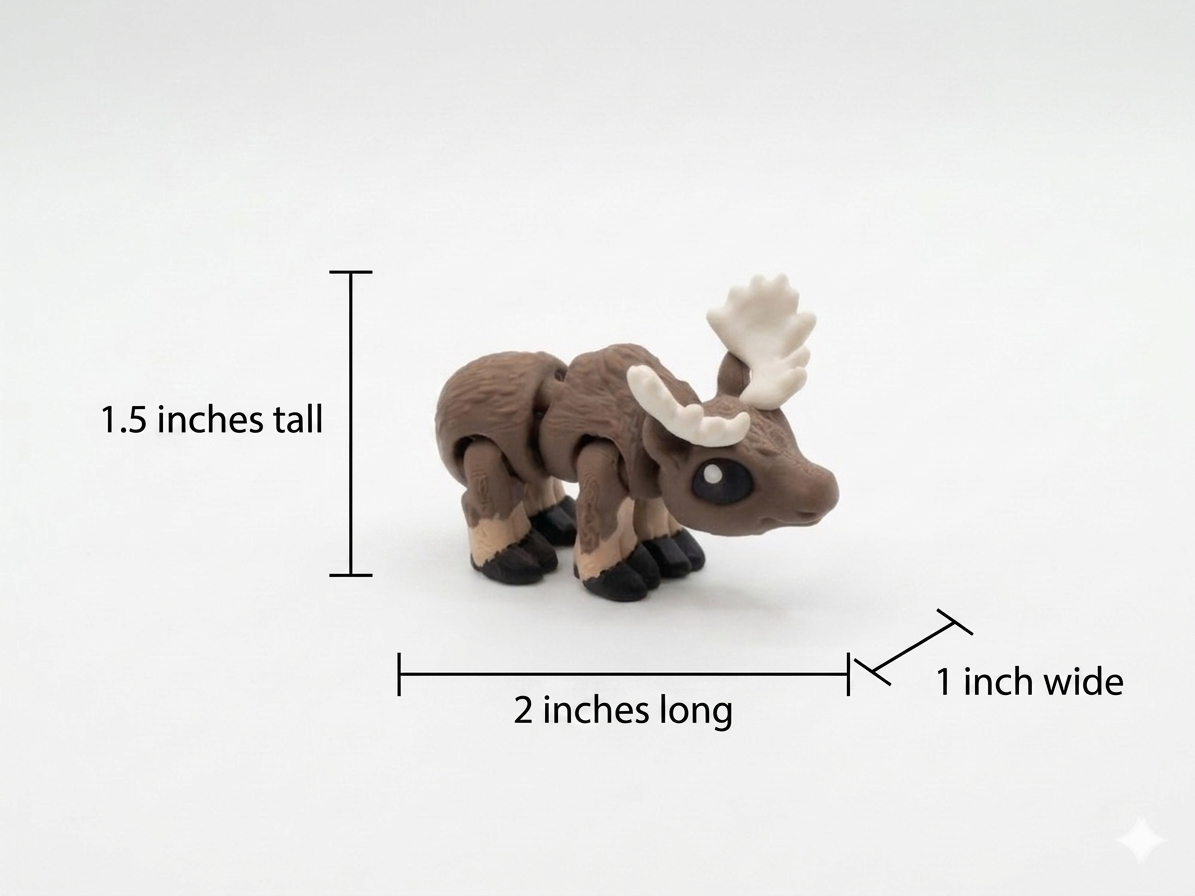 Majestic Articulated Moose Family