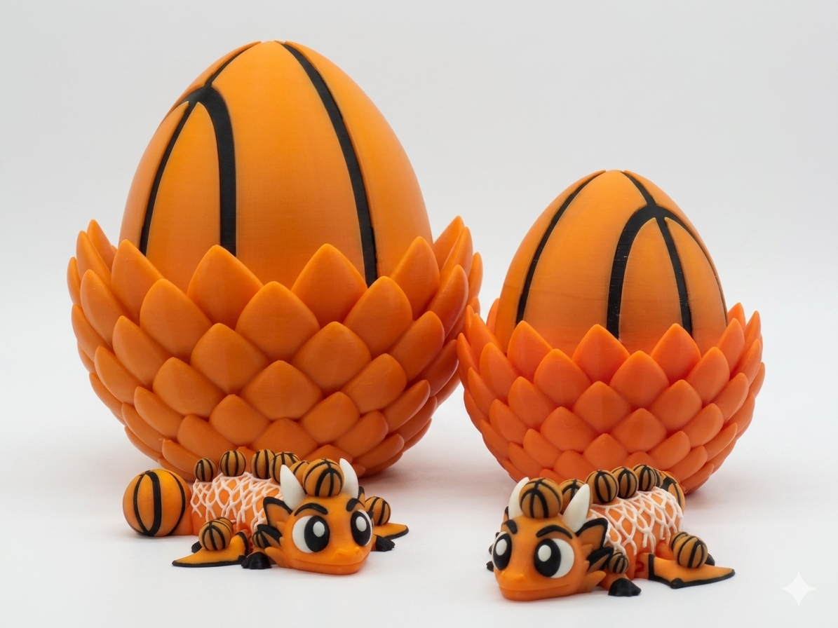 Basketball Dragon Hatchling and Egg