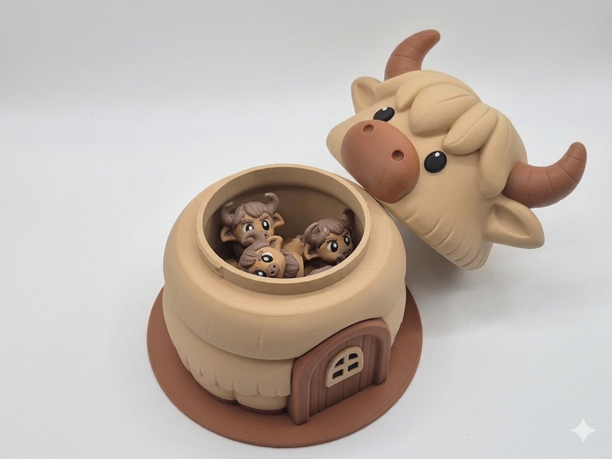 Highland Cow Hideaway with Mini Highland Cows