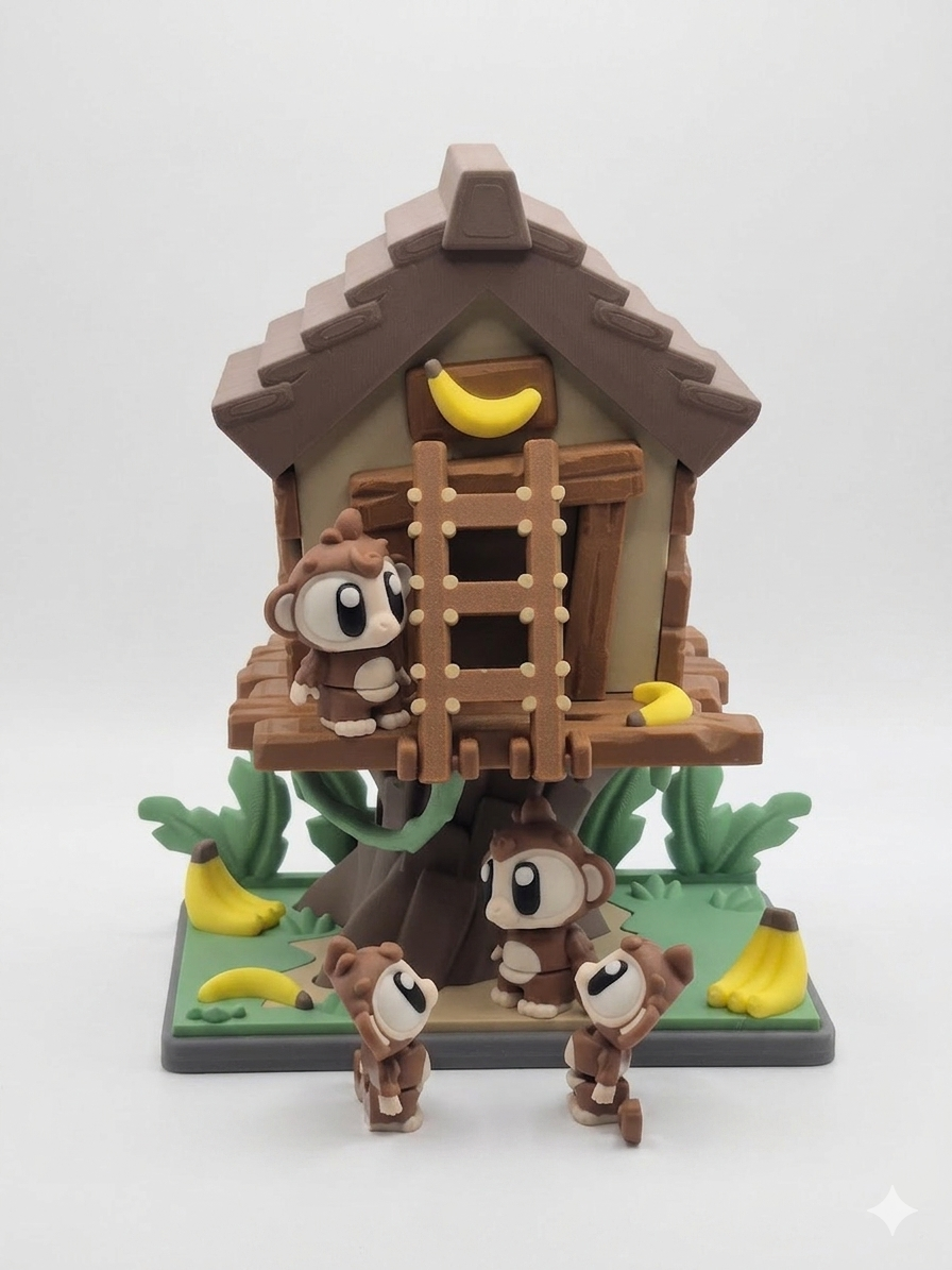 🐒 Monkey Treehouse Adventure Playset 🍌