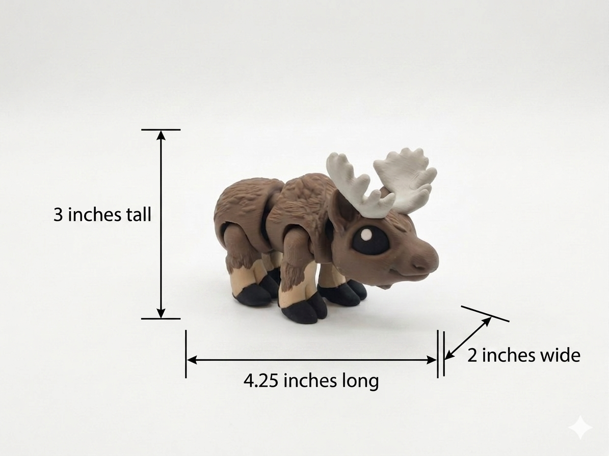 Majestic Articulated Moose Family