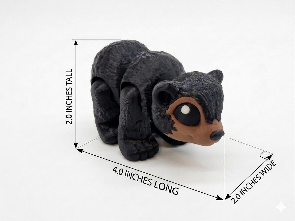 Articulated Black Bear Family