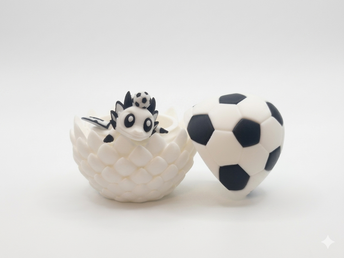 Soccer Dragon Hatchking and Egg