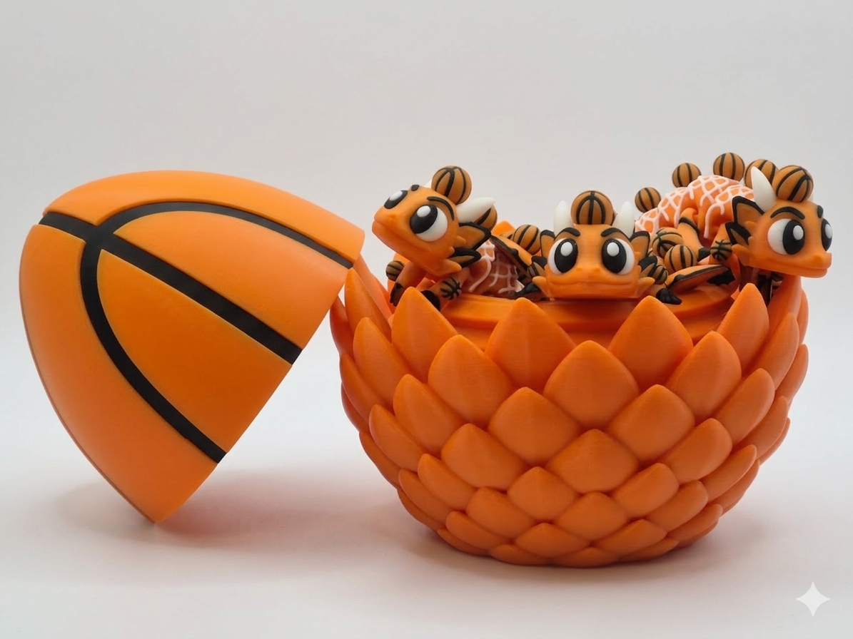 Basketball Dragon Hatchling and Egg