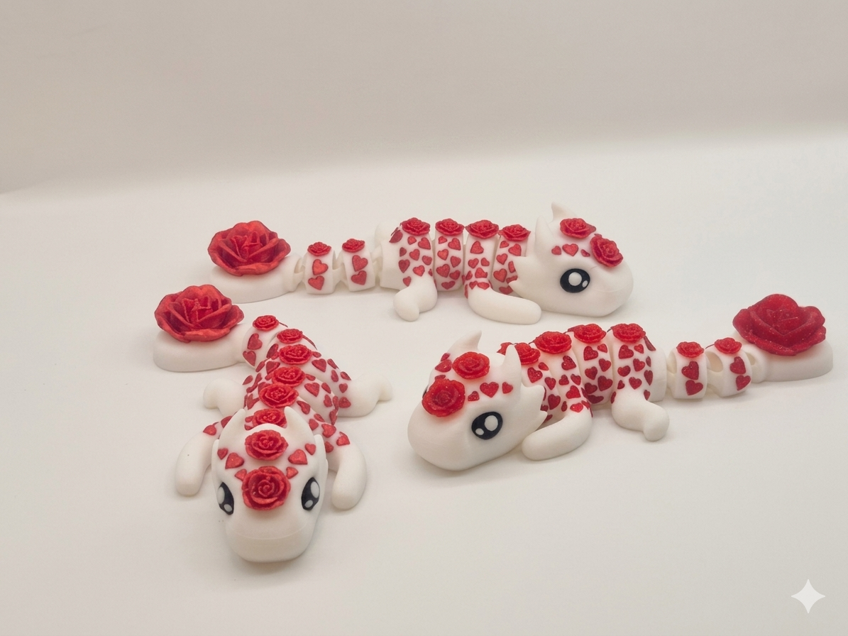 Red Rose Articulated Dragon