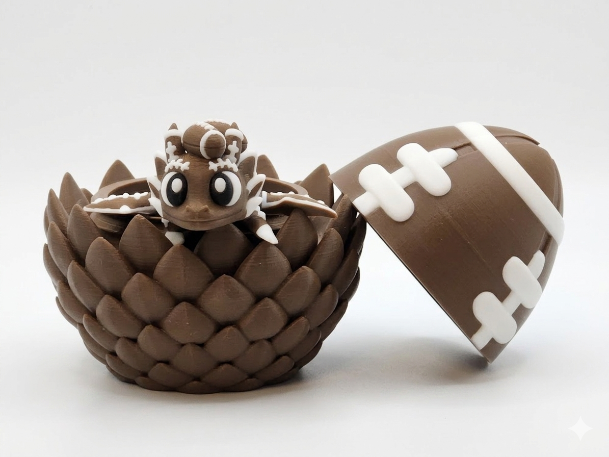 Football Dragon Hatchling and Egg