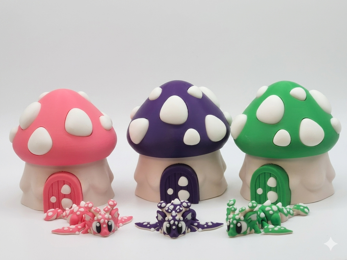 Baby Mushroom Dragon and House