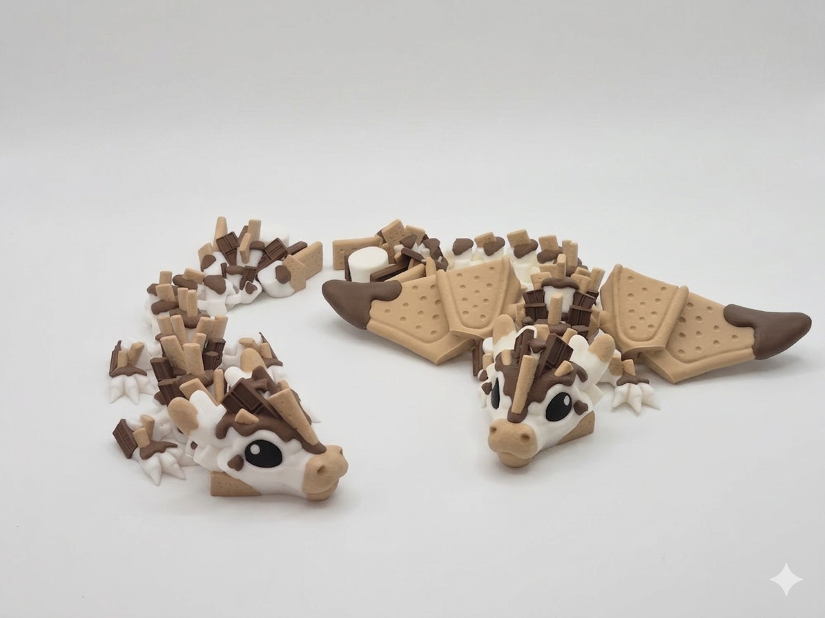 Baby S'mores and Winged Baby S'mores Dragons