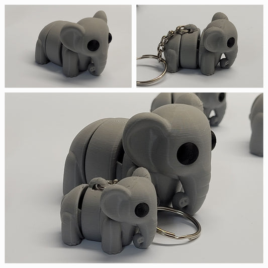 Super Cute Baby Elephant Articulating 3D Model.