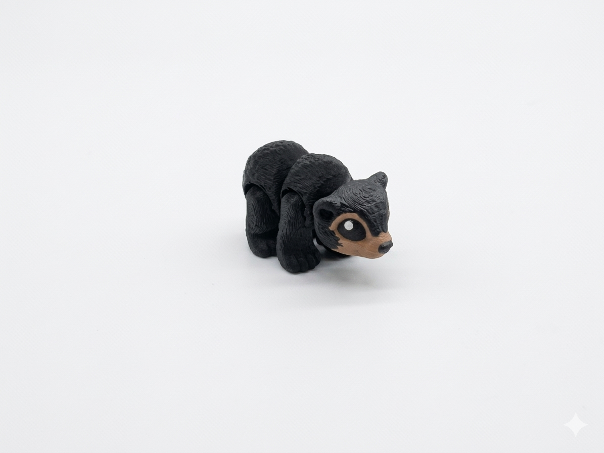 Articulated Black Bear Family