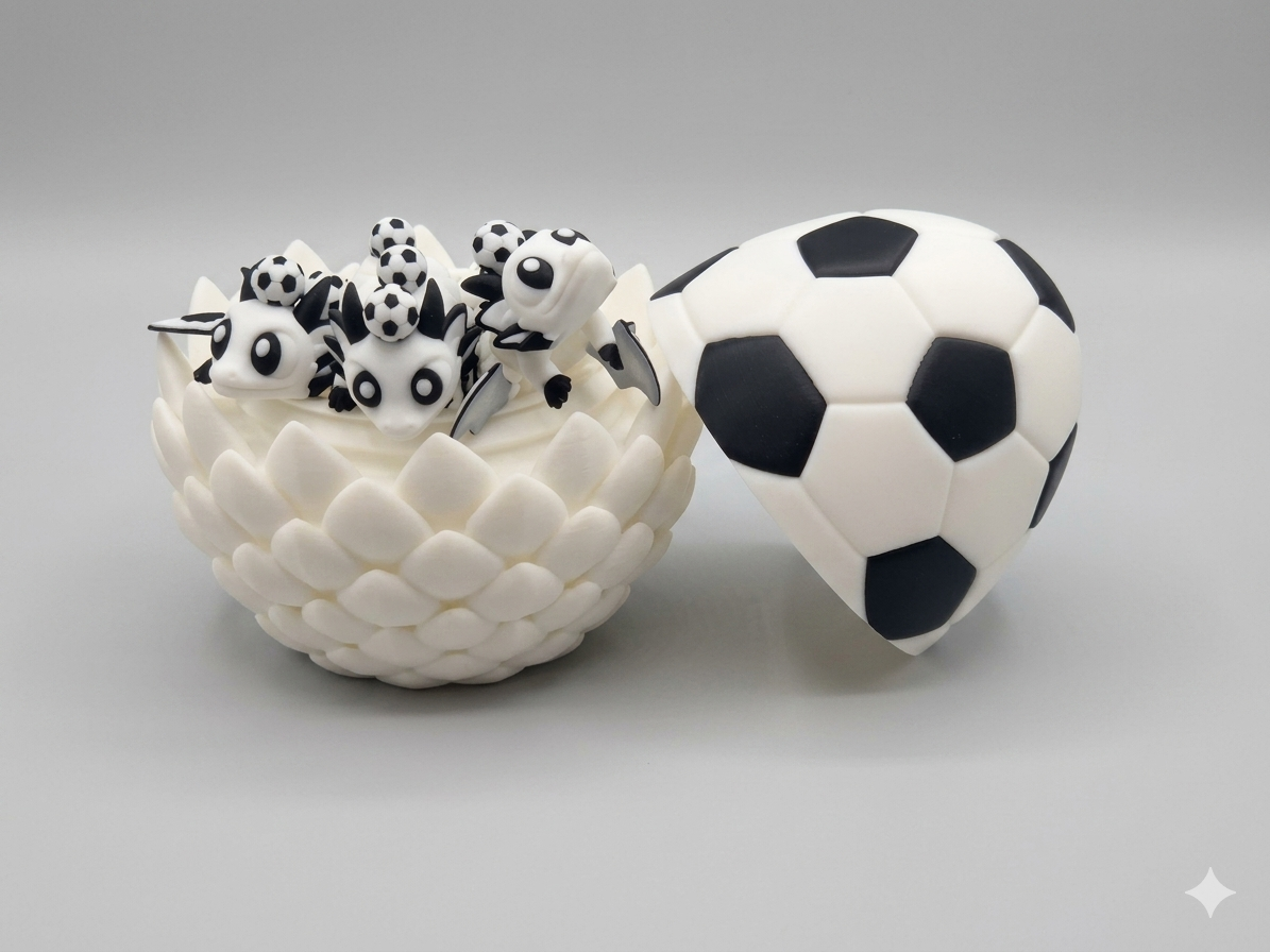 Soccer Dragon Hatchking and Egg